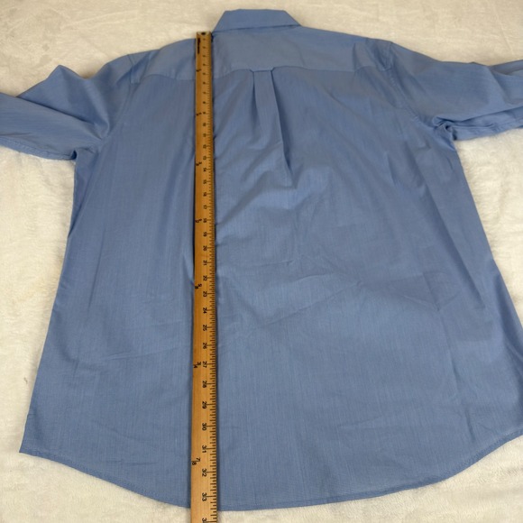 Chaps Mens XL Blue Multi Stretch Easy Care Long Sleeve Button Down Shirt New - Picture 6 of 7